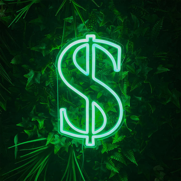 Stock Dollar Neon Sign