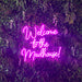 Stock Welcome to the Madhouse Neon Sign