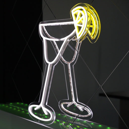 Margarita Cocktail Glass Neon Bar Sign