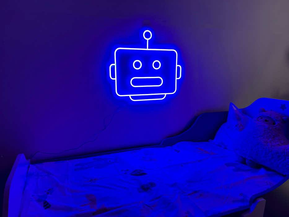 Robot Head Neon Sign