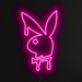 Dripping Playboy Bunny Neon Sign In Love Potion Pink