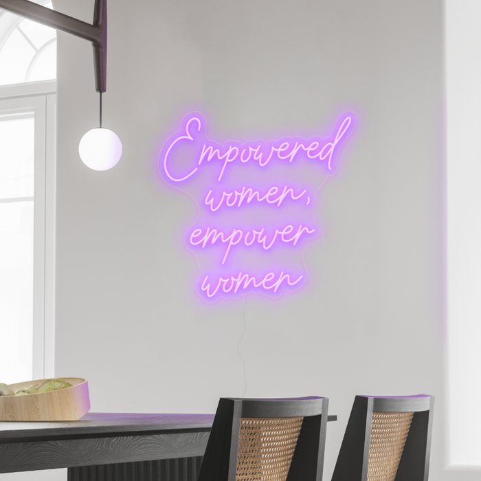 Empowered women, empower women Neon Light in Hopeless Romantic Purple