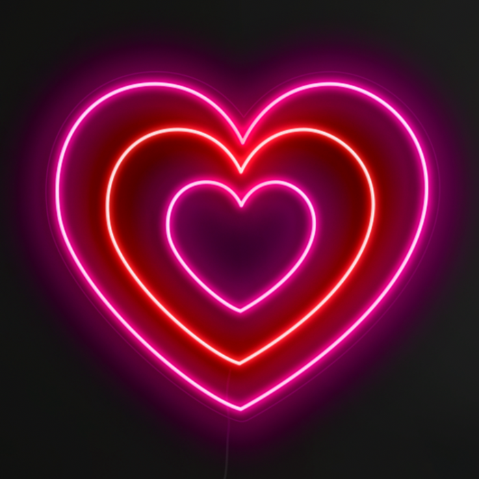 Hearts LED Neon Sign