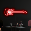 Electric guitar Neon Sign in Hot Mama Red