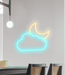 Moon and clouds Neon Sign