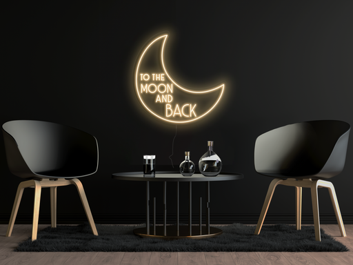To the moon and back Neon Sign