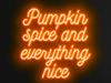 Pumpkin spice and everything nice Neon Sign