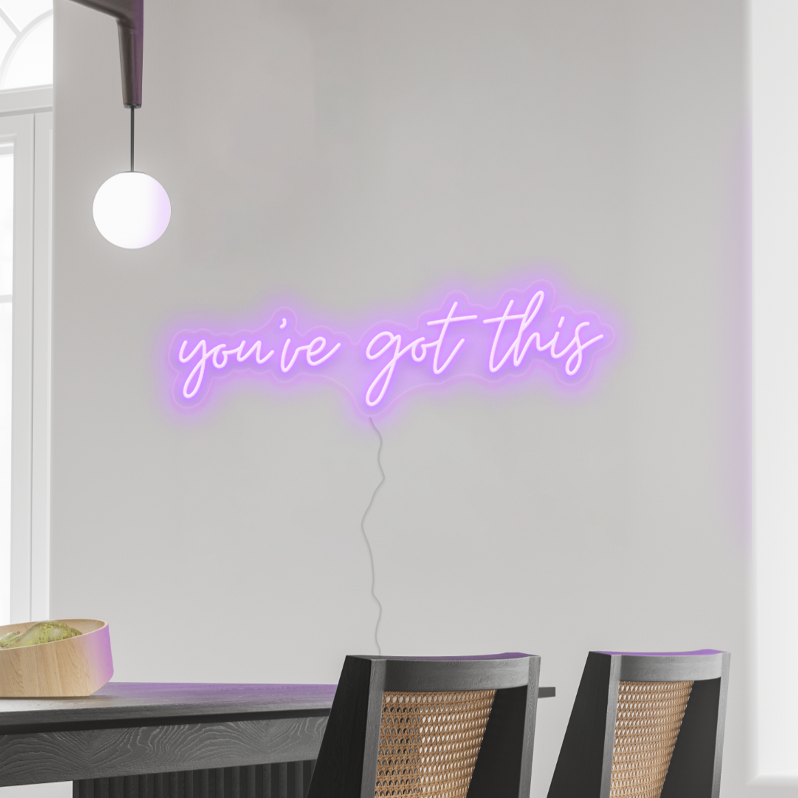You've Got This Neon Sign in Hopeless Romantic Purple