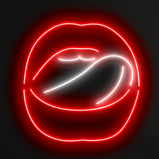 Lips and tongue Neon Light