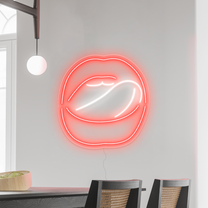 Lips and tongue LED Neon Sign
