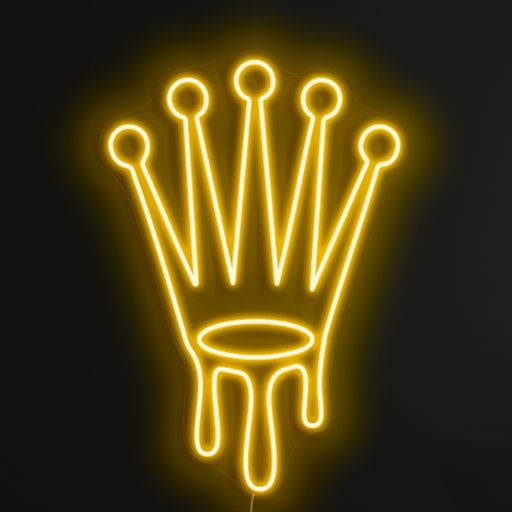 Dripping Rolex Logo Neon Sign In Paradise Yellow