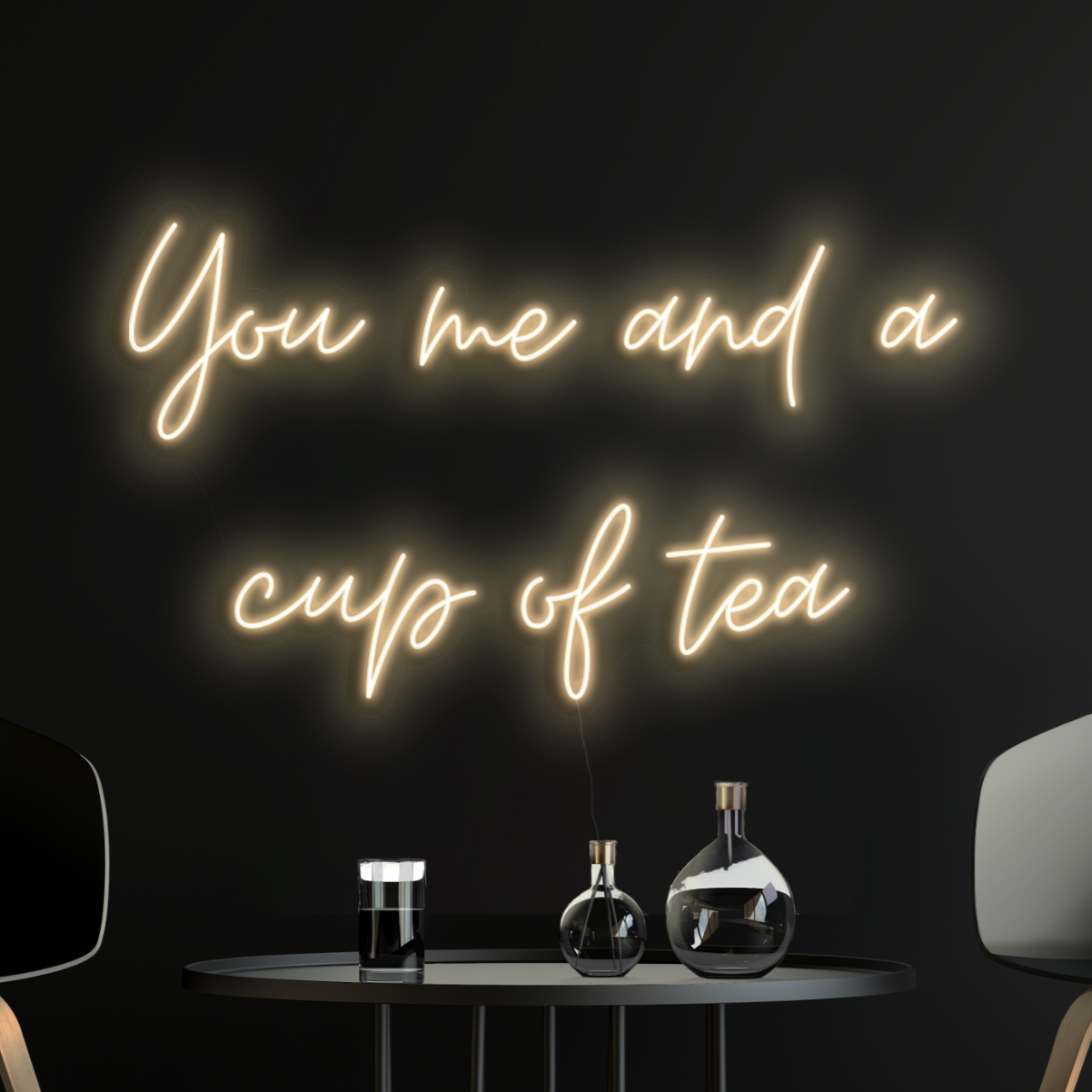 You, me & a cup of tea Neon Light in cosy warm white