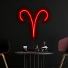 Red Aries Neon Sign