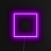 Square Neon Sign in Hopeless Romantic Purple