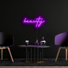 Hopeless Romantic Purple Beauty Neon Sign