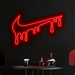 Dripping Nike Tick Neon Sign in Hot Mama Red