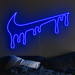 Dripping Nike Tick Neon Sign in Santorini Blue