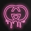 Dripping Gucci Neon Sign in Pastel Pink