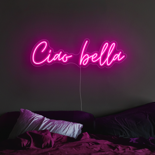 Ciao Bella Neon Sign in Love Potion Pink