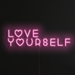 Love yourself Neon Sign in pastel Pink