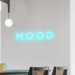 Mood Neon Sign in Glacier Blue