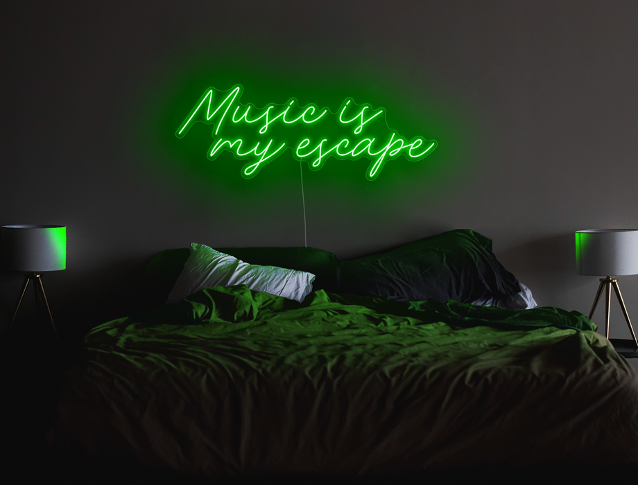 Music is my escape Neon Sign