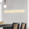 We own the night Neon Sign in cosy warm white