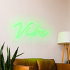 Vibe LED Neon Sign in glow up green