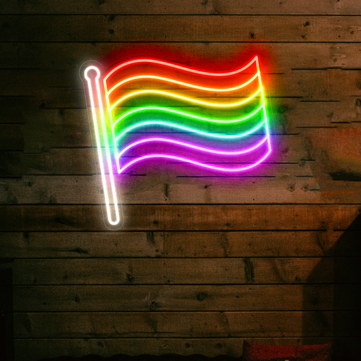 Gay Pride Flag Neon Light