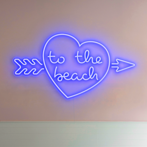To The Beach Neon Sign