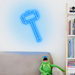Thor's Hammer LED Neon Sign in Santorini Blue