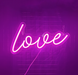 Love Neon Sign in Love Potion Pink