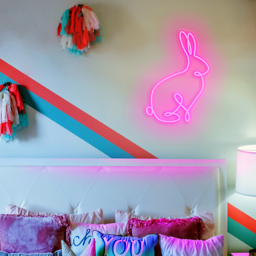 Bunny Neon Sign in Love Potion Pink 