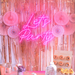 Let's Party Neon Sign in love potion pink