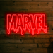 Dripping Red Marvel neon sign