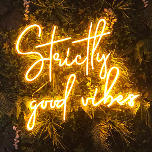 Strictly good vibes neon sign photo