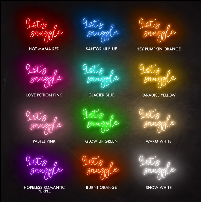 Neon Filter Colour Chart