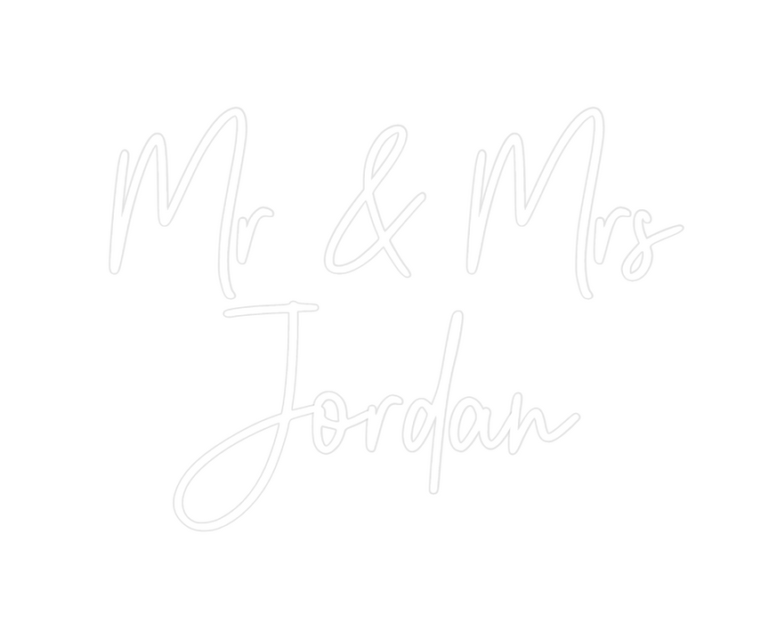 Custom Neon: Mr & Mrs
Jordan
