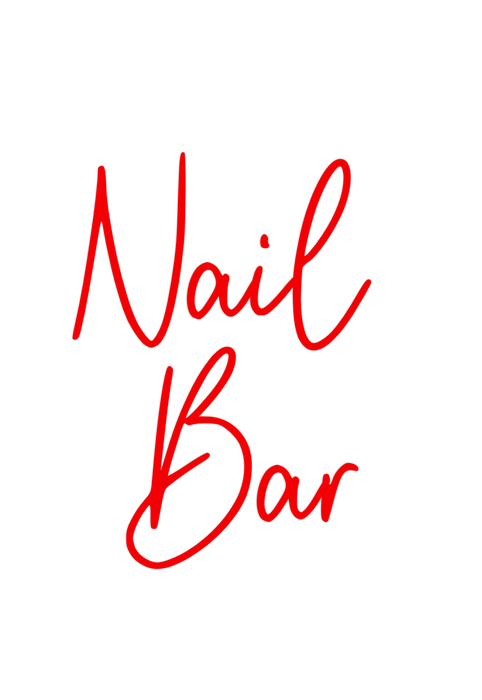 Custom Neon: Nail 
Bar