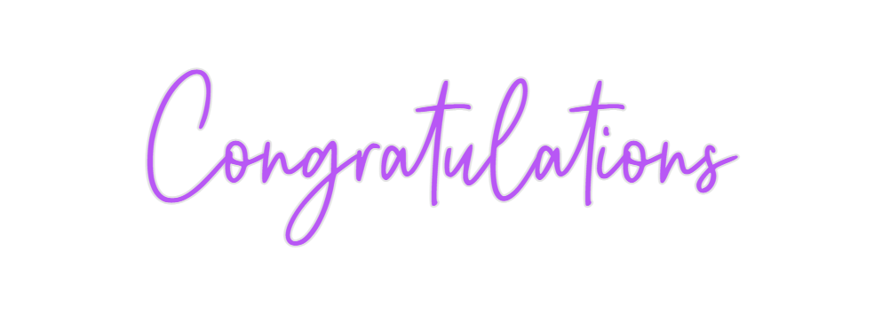 Custom Neon: Congratulations