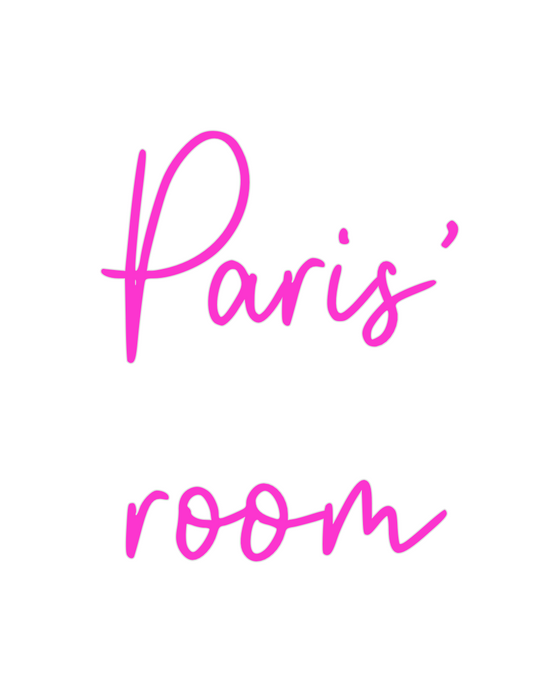 Custom Neon: Paris’ 
room