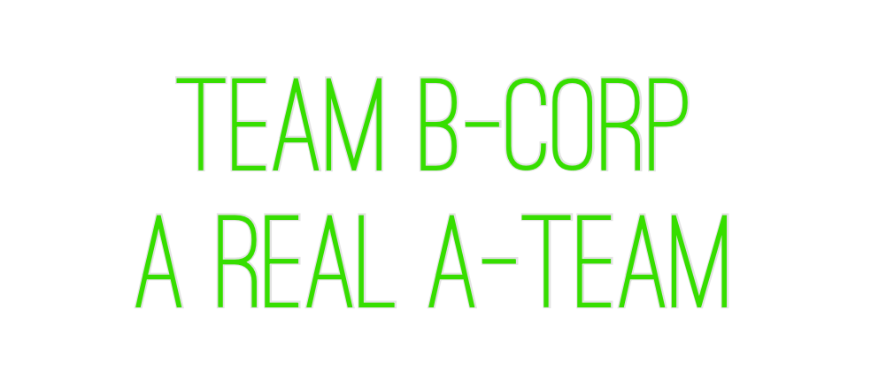 Custom Neon: Team B-Corp 
...