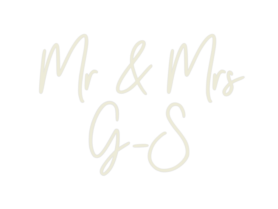 Custom Neon: Mr & Mrs
G-S