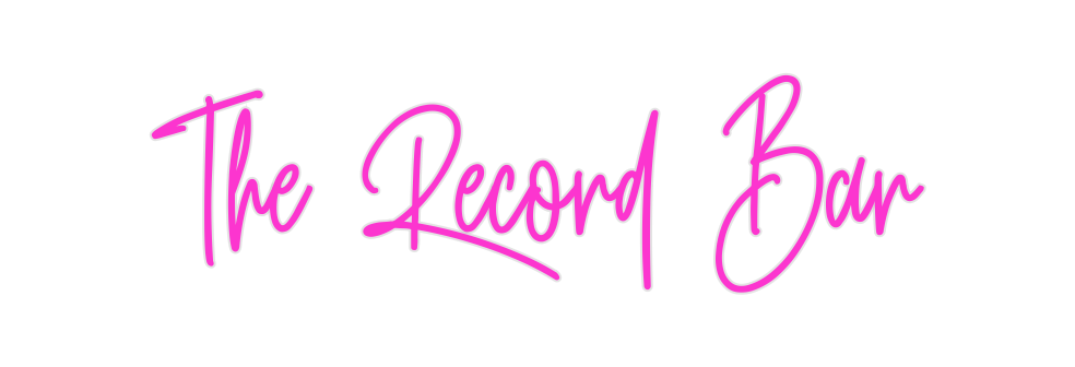 Custom Neon: The Record Bar