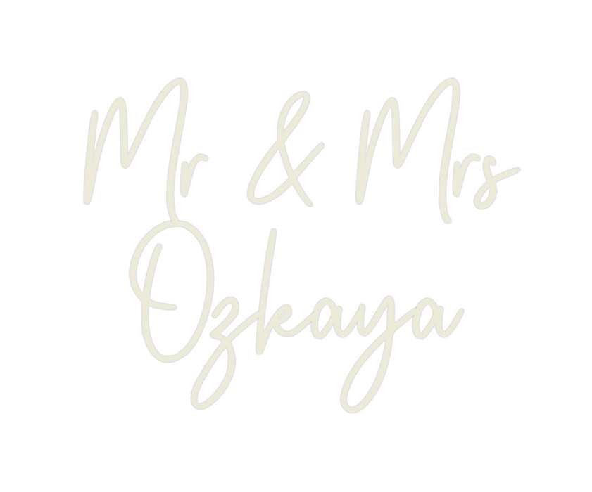Custom Neon: Mr & Mrs
Ozkaya