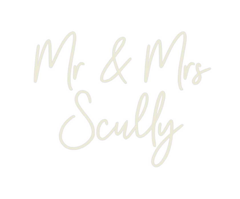 Custom Neon: Mr & Mrs
Scully