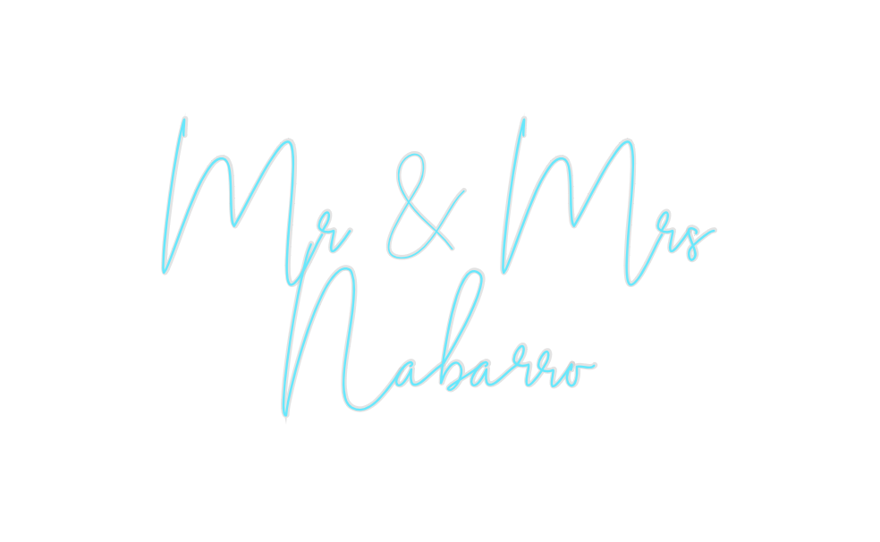 Custom Neon: Mr & Mrs
Naba...