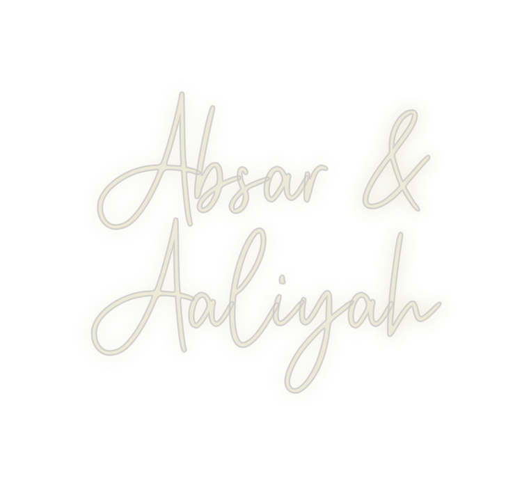 Custom Neon: Absar &
Aaliyah