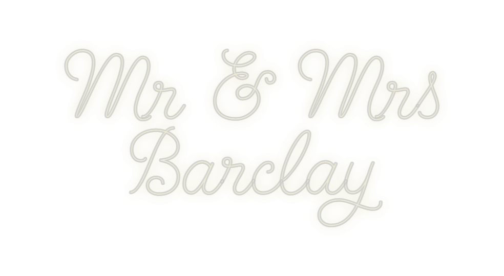 Custom Neon: Mr & Mrs 
Bar...