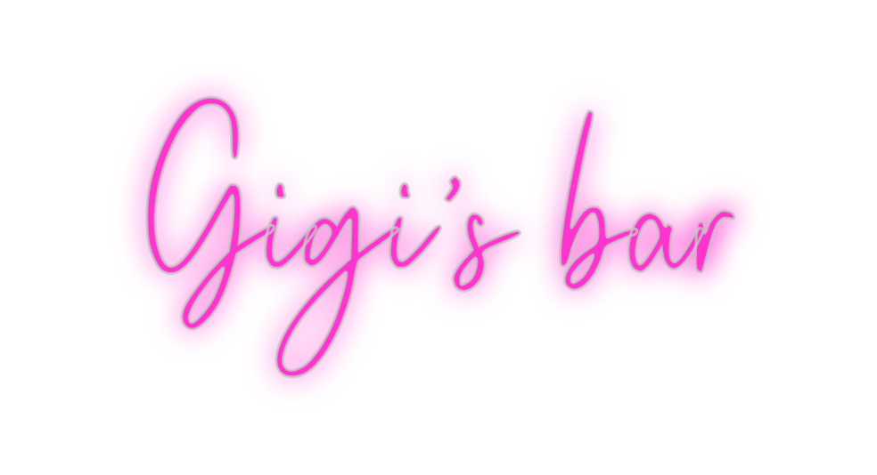 Custom Neon: Gigi’s bar